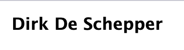 Dirk De Schepper